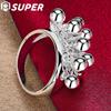 Ringschmuck aus 925er-Sterlingsilber mit glatten Traubenperlen