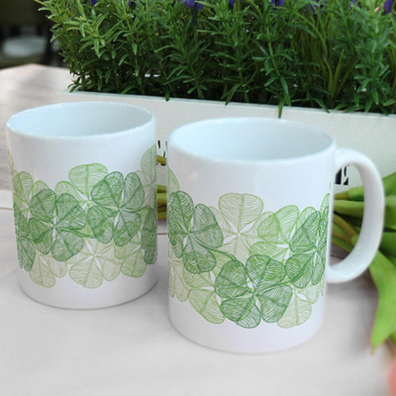 ci464-Design Mug 2p-Lucky Four-Leaf Clover