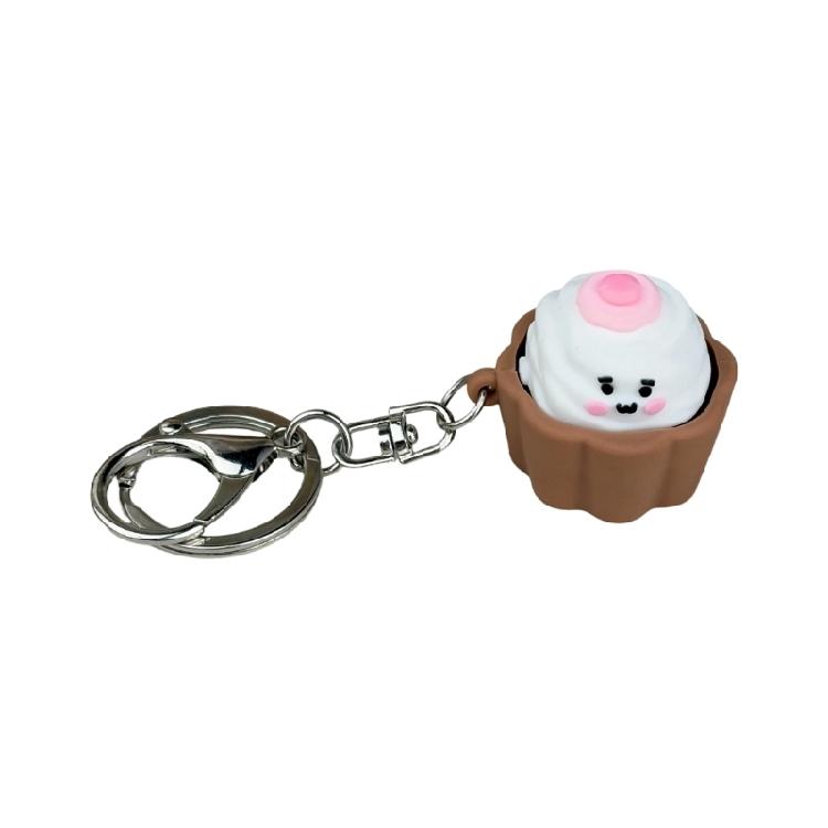 

Delightful Cake Themed Fidgety Key Chain Toy Backpack Ornament For Emotional Relaxation And Stylish Bag Charm белый