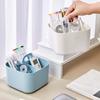 with Handle Cosmetic Organiser Multi-compartment Desk Storage Basket Split Pen Organiser  Dormitory