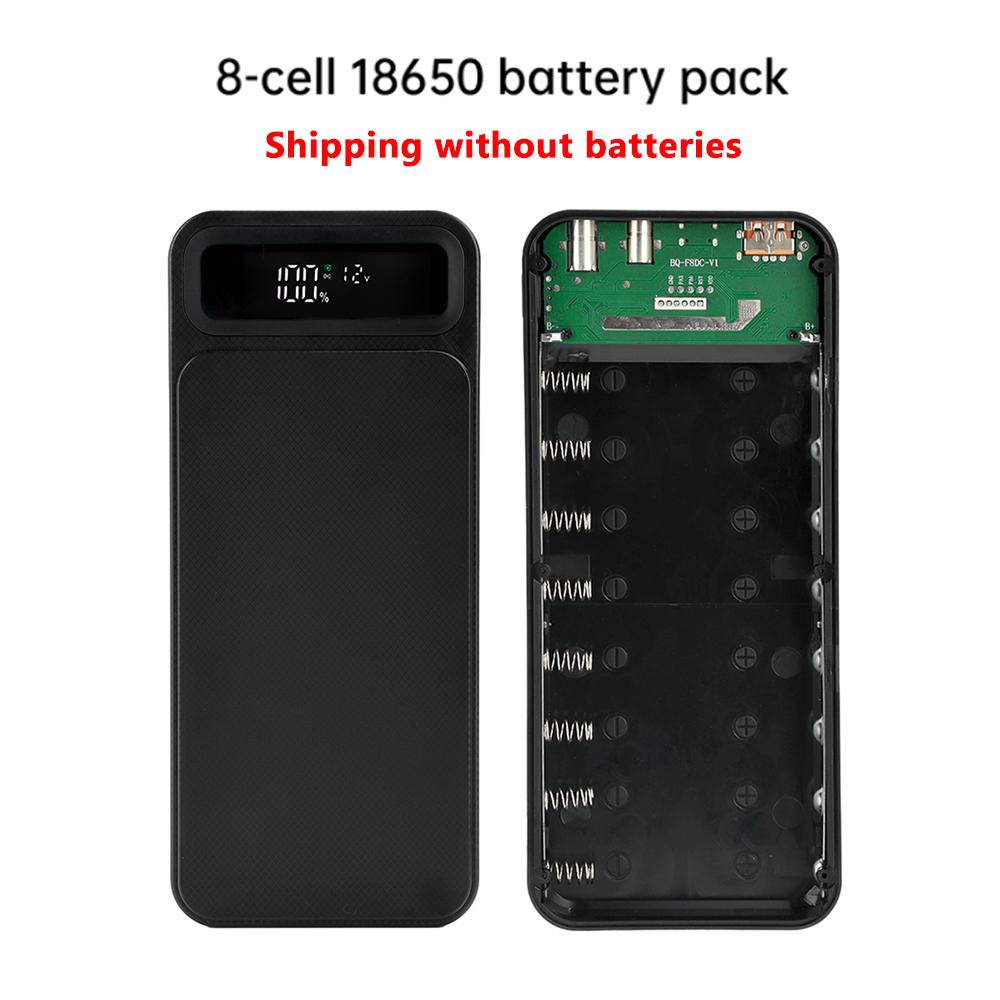 

DIY 8*18650 10 Cells 18650 Battery Power Bank Case Charge Storage Box 5-12V USB Type C Battery Holder Box PD QC 3.0 Fast Charge