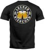 Herren T-Shirt Rückendruck leckeres Bier Bier Motiv Alkohol Spaß Shirt Spruch-