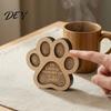 Pet Remembrance Box for Cat Hair Keepsake Box, Cute Paw Shape Memorial Wooden Fur Dogs And Cats, Loss Sympathy Gift Small