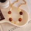 Yori Amber-white Stained Resin Necklace Fashion Chic Sexy Jewelry Accessories Waterproof Wholesale Gift Bijoux Femme