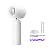 Portable Handheld Turbo Fan Mini Fan Rechargeable Strong Wind Speed Electric Fan Digital Display Adjustable Turbo For Outdoor
