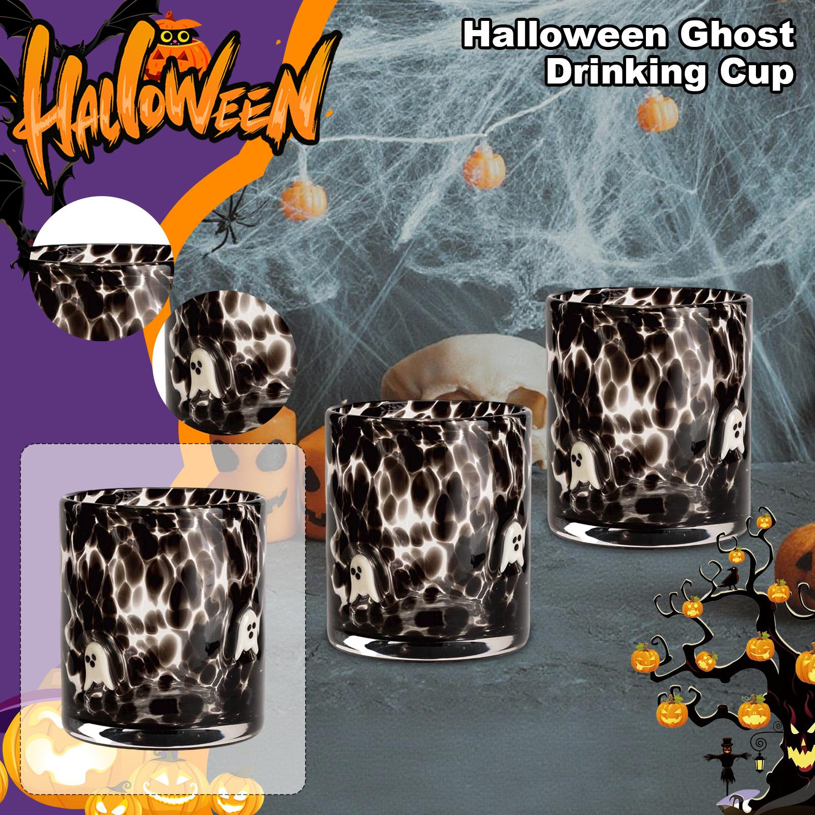 

Хэллоуин Стеклянные чашки Стакан для сока Олд Фэшн Выдувные питьевые стаканы Милая жуткая посуда Подарочный набор для вечеринки на Хэллоуин One Size