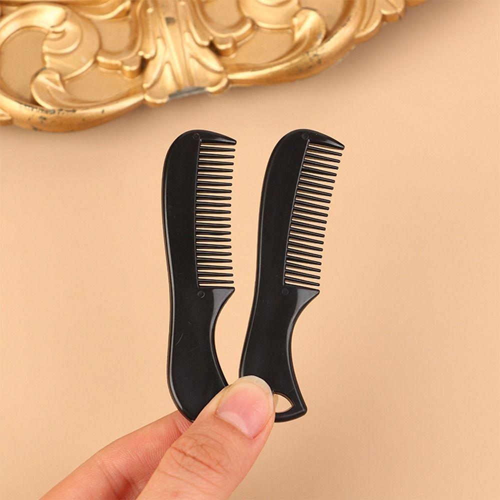 Professional Men Plastic Pocket Combs Anti-slip Black Moustache Combs Mini Beard Comb Barber