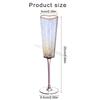 1Pair Decorative High Stem Glass Cup Gold Rimmed Love Heart Champagne Flute 6XDE