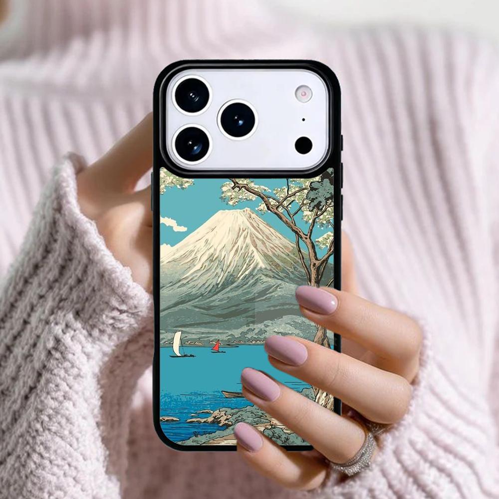 Japanese Art Mount Fuji Soft Phone Case For Apple iPhone 17 Air 16E 15 14 Plus 13 12 11 Pro Max Mini Funda Cover
