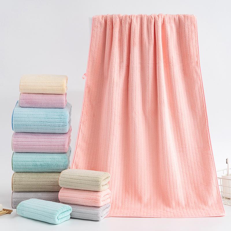 Korallenfleece-Handtuch großes Set Mutter-Kind-Handtuch Erwachsenen-Paar Heimgebrauch täglich weich und bequem Wasseraufnahme