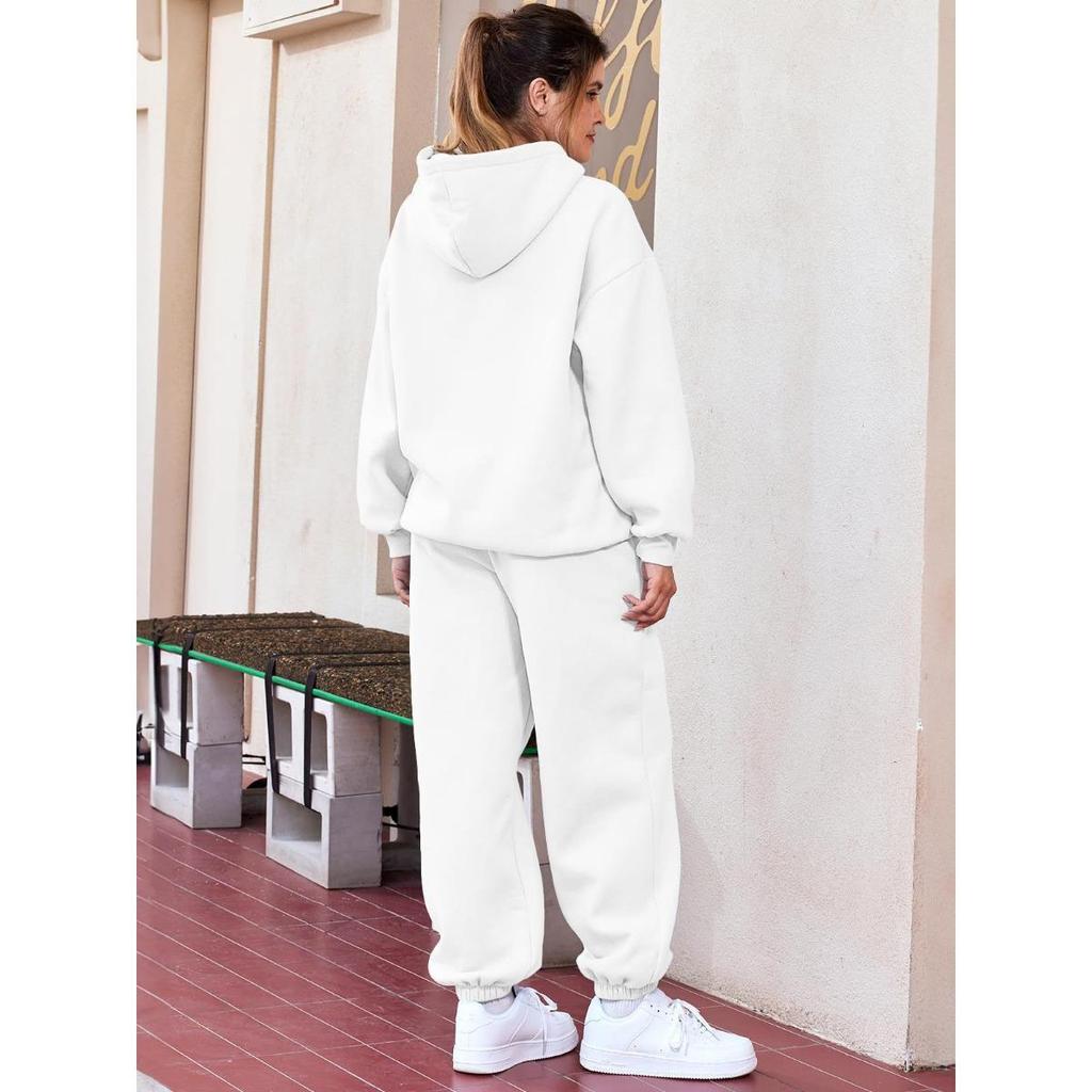 Herbst/Winter Damen 2-teiliges Casual Hoodie, Sportbekleidung, Hosen-Set