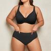 Large Size Smooth Bra and Panty Set Without Sponge Thin Underwear Comfortable Large Cup Underwire Bra