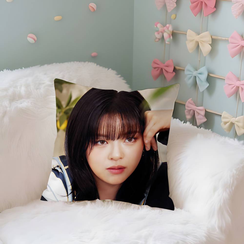 Singer JJeongyeons Case Plush Fabric Soft Pillowcase Double Sided Print Cushion Cover Household Gifts