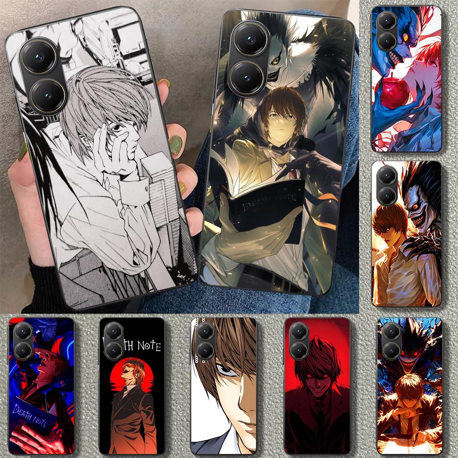 N-Note D-Death Yagami Light Phone Case Cover for Xiaomi Poco X6 X5 X7 Pro F7 Ultra Redmi 15C 15 13C 13 12C 12 10C 10 10A 9C 9A 9