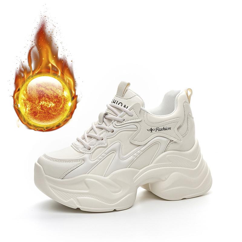 Spring women's shoes new small inner height increase casual little white shoes wedge heel muffin platform mesh shoes