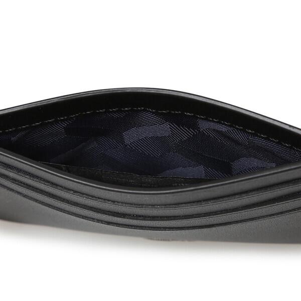 Lacoste Metal Logo Leather Card Wallet   000 Black Js Fitzgerald