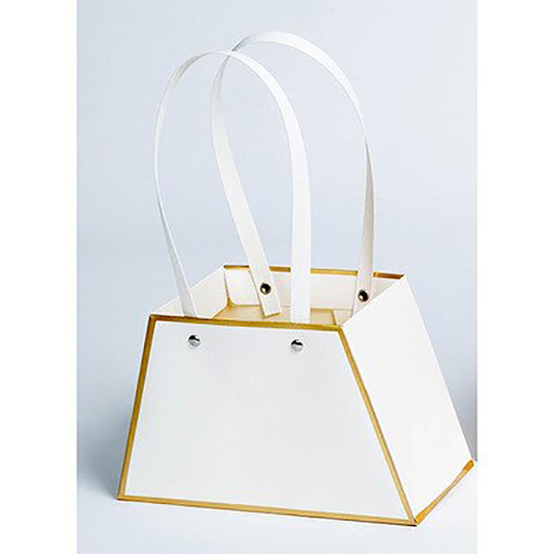 

Портативна коробка для квітів, коробка для упаковки троянд, паперова ручка, подарункова коробка, квітковий магазин, весілля, день святого Валентина, день народження, упаковка подарунків 21x10x29cm білий