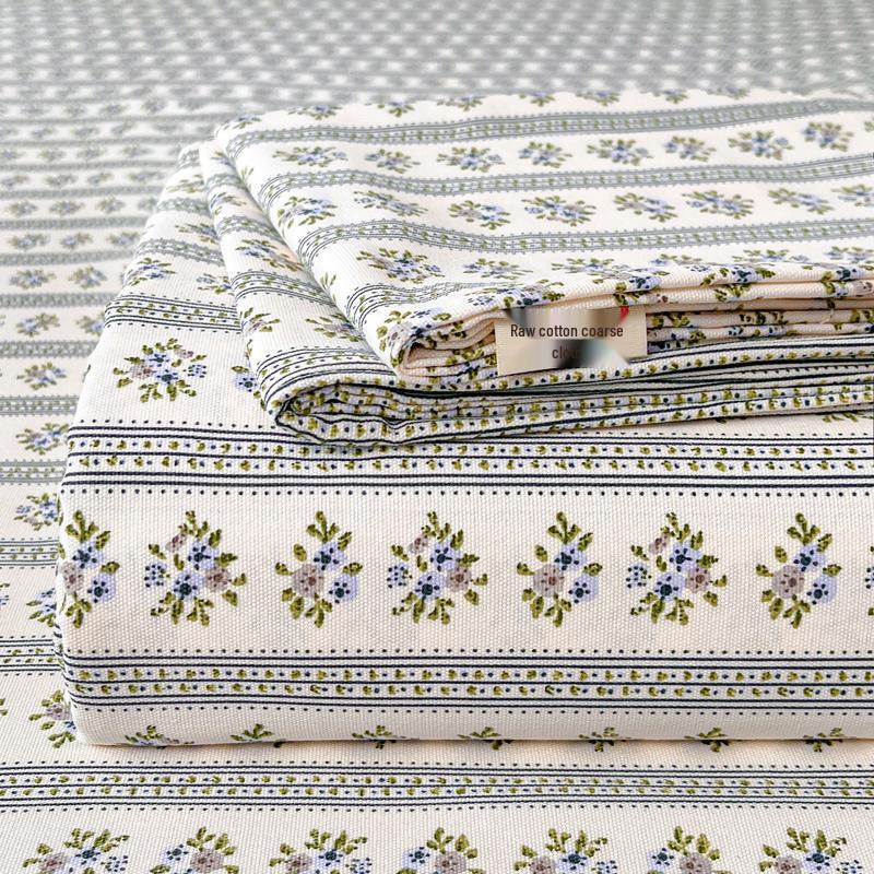 Coarse Cotton Bed Sheet: Student Dormitory Single/Double Linen 3-Piece Set