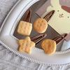 8Pcs/Set Cute Simulation Biscuit Hair Clips for Women Girls Adorable Funny Hairpins Daily Sweet Hair Accessories