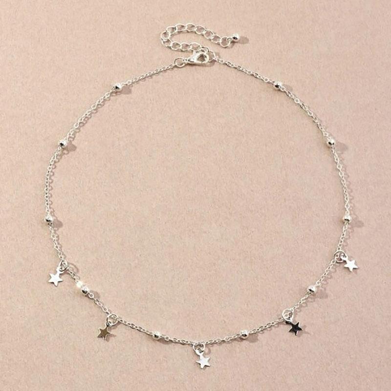 Boho Star Moon Heart Snake Sequin Pendant Necklace Ladies Multilayer Gold Metal Clavicle Necklaces Girls Jewelry
