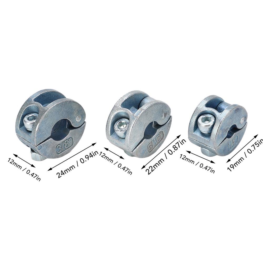 3PCS Zinc Alloy Drill Stopper Collars Open Type Metric Drill Bit Depth Stop Collar Hex Wrench Drill Stop Collar Kit