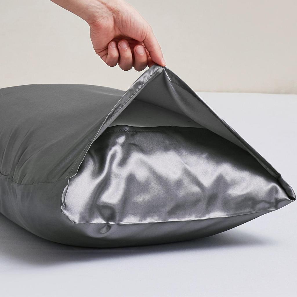 Kissenbezug aus Satinimitat - Kühler, seidiger Bettwäschebezug