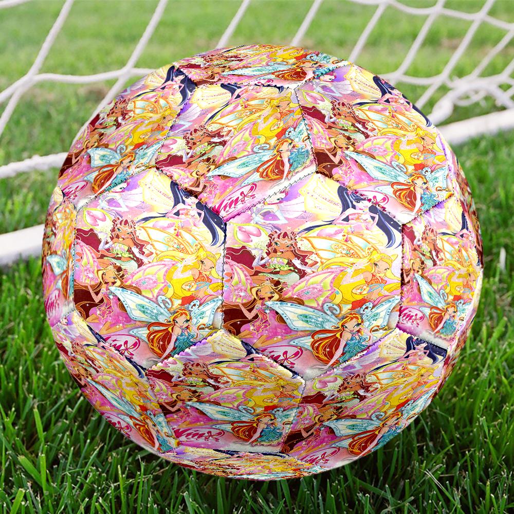 Winx Club Theme Size 5 Soccer Ball, Suitable for Both Indoor and Outdoor Matches, a Gift Suitable for Everyone.