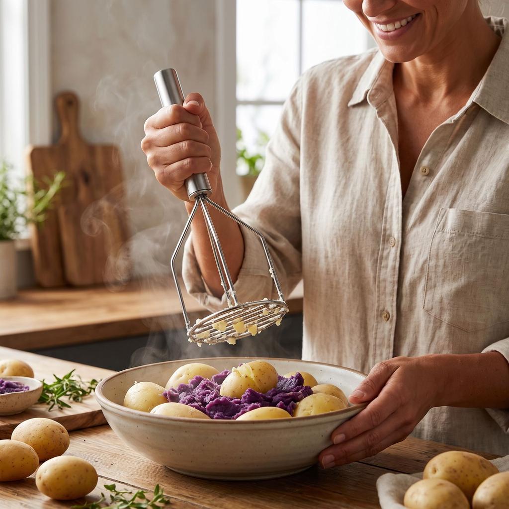 Potato Masher for Kitchen, Mashes Potatoes and Potatoes