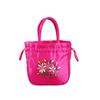 Leaf Embroidery Flower Handbag Ethnic Style Small Purse Wallet Hanfu Drawstrings Bag  Travel