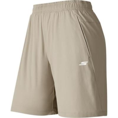 Solid Color Moisture Wicking Quick Dry Elastic Waist Casual Shorts Women Shorts Light-Brown P224W088-01GA