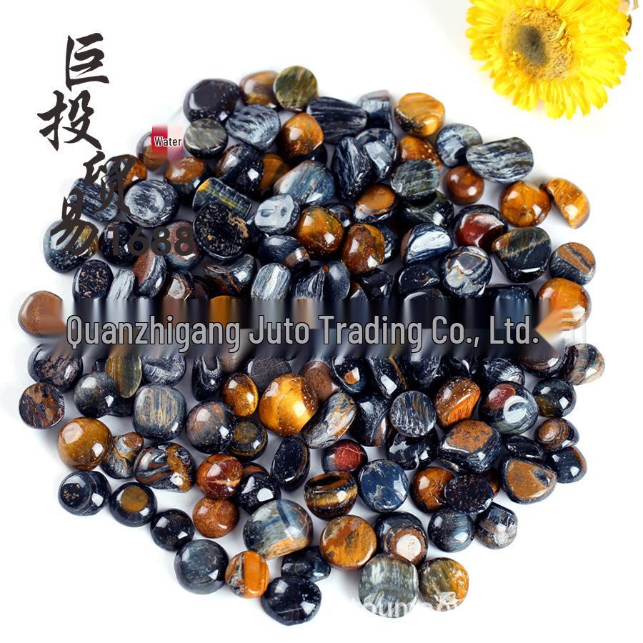 Blue Tiger Eye Gravel Stone Decor for Aromatherapy, Fish Tank, Potted Plants, and Painting Backgrounds