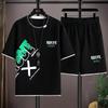 Summer Casual Short Sleeved Set Trendy Loose Five Inch T-shirt Plus Size Boy Outfit Complete Set with Matching
