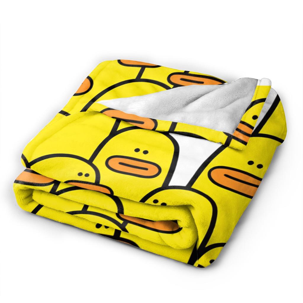Cute Cartoon Duck Blanket Super Soft Fashion Plush Throw Blanket For Children Couch Bed Flannel Bedspread Bed Cover