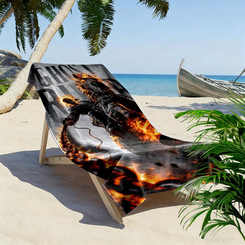 Horseman of Hell Print Beach Towel, Large Soft Quick Dry Towel for Beach Camping Swimming