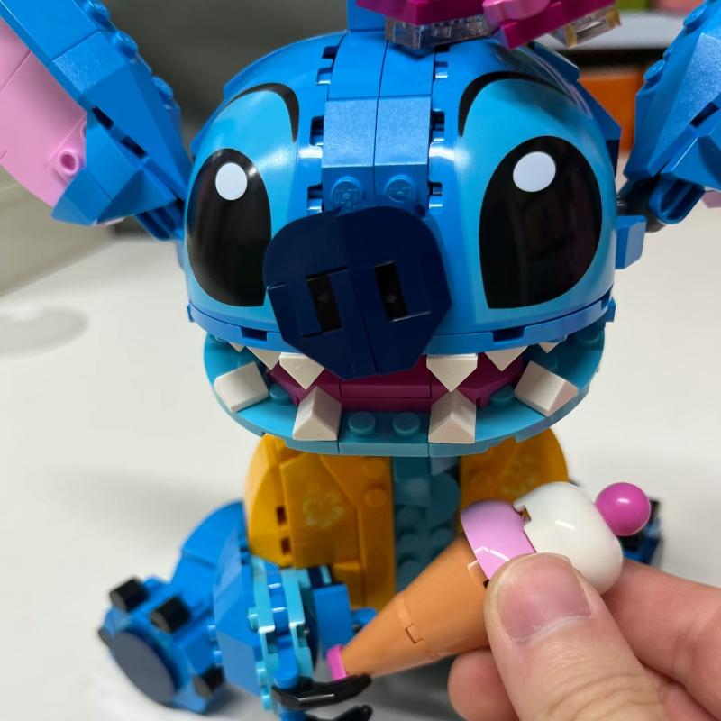 New Stitch Angel Cp Building Blocks - Large Piece Cartoon Toys With Moving Ears Kids Assembly Gift For Boys Girls Birthday