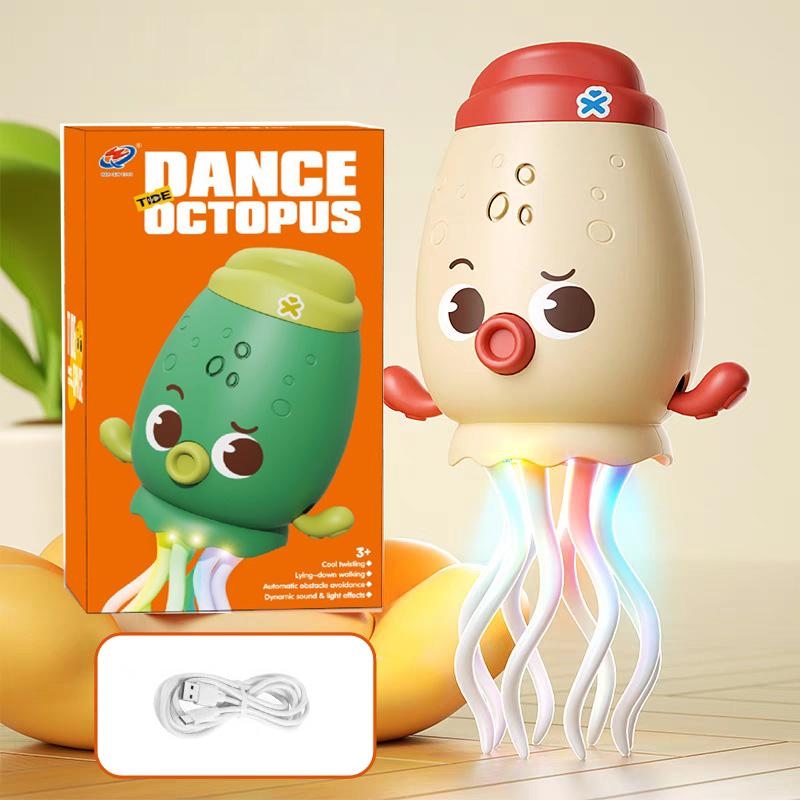 Trendy Dancing Squid Wiggly Wonder Octopus Toy with LED Lights and Music Kids Electronic Pet Toys Interactive Development Toys