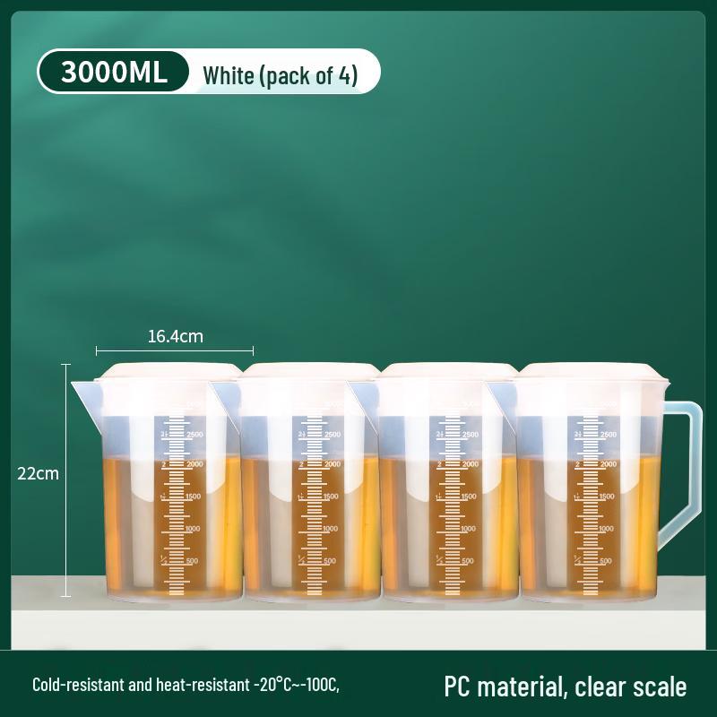 Chaxun 3000ml Kunststoff-Kaltwasserkrug (4 Packung)