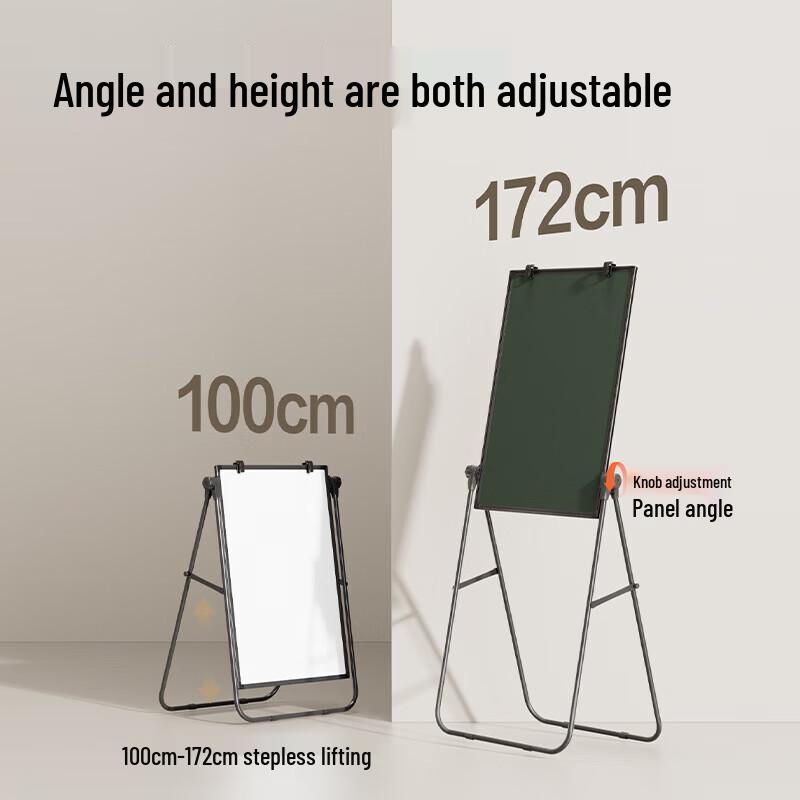 Deli 60x90cm Mobile Whiteboard & Greenboard with U-Stand