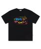 ESCAPEFROM Spilled Water Print Oversized Short Sleeve T-Shirt Black
