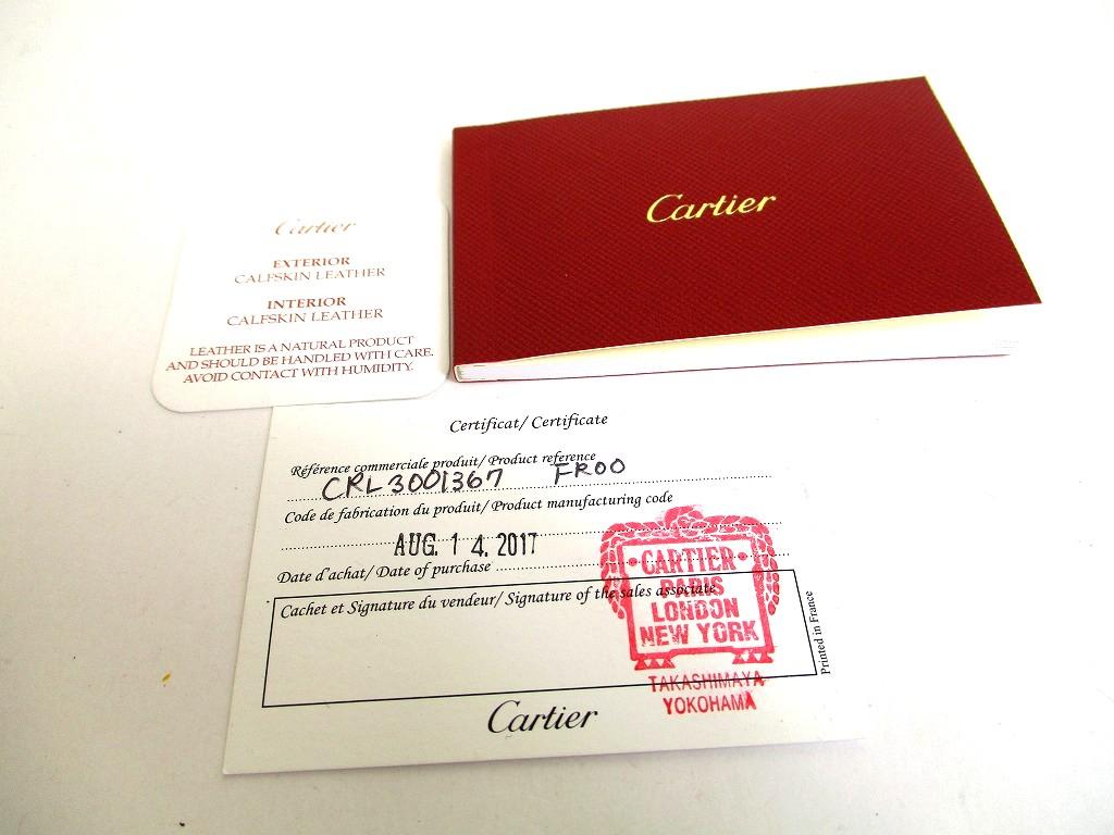 Authentic Cartier Must De Cartier Black Leather Card Holder #b096  Open Box