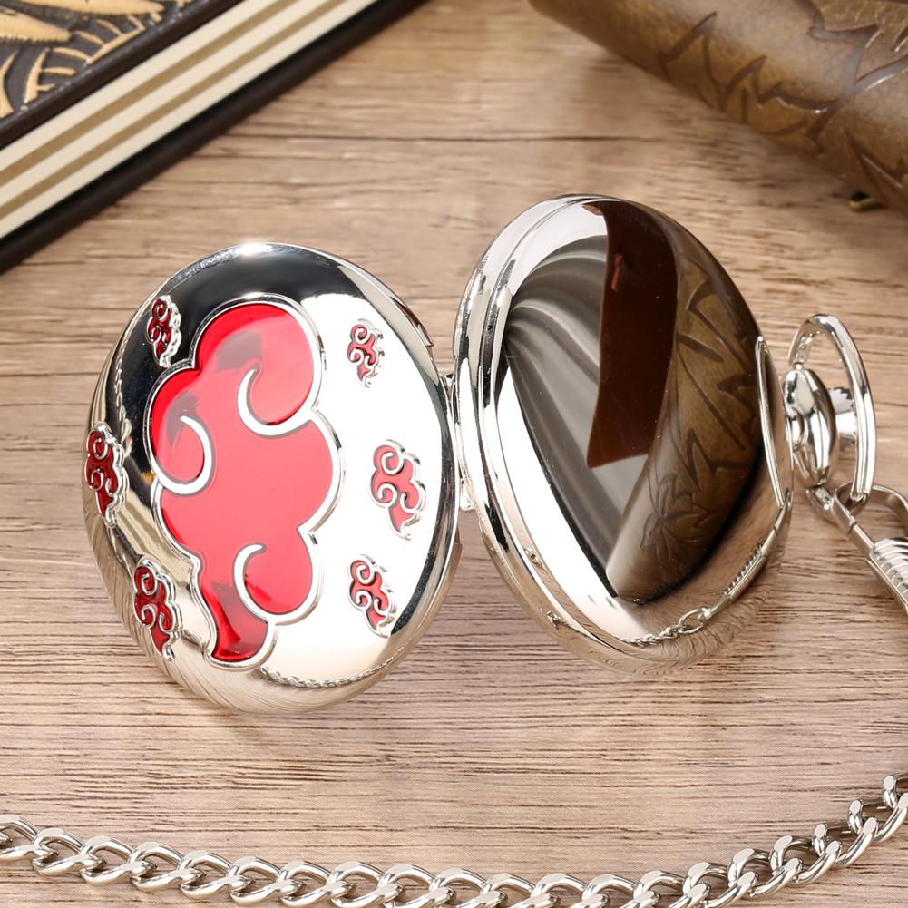 Anime Red Cloud Pocket Watch Men's Fashion Pendant Watch Men's Gift Clock Pocket Watch Christmas Gift