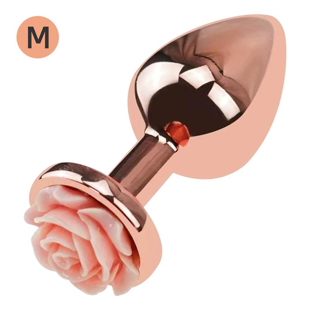 3Pcs Anal Plug Buttplug Rose Shape Anal Sex Toys for Men Women Beginners Advanced Users Sex Toy for Vagina Training But Plug