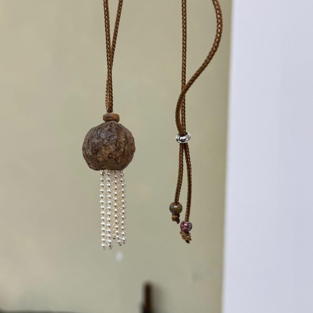 Fashion Pearl Tassel Long Necklaces Adjustable Korean Style Sweater Chain Leather Rope Women's Necklaces Women