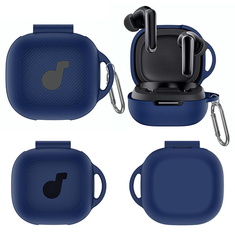 Silikonhülle mit Karabiner Schutzhülle Stoßfest Kopfhörerhülle Abdeckung Kratzfest für Anker Soundcore P40i Hülle Abdeckung