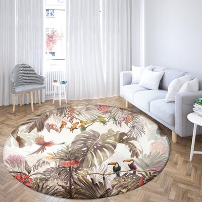 Kulatý deštný prales Krajina Tisk Koberec Papoušek Pohovka Koberec Obývací pokoj Ložnice Koupelna Koberec na podlaze Dekorativní koberec alfombra
