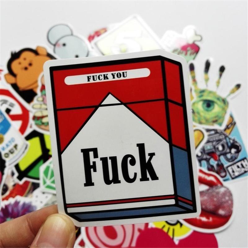 50 pcs/pack Classic Fashion Style Graffiti Stickers For Moto car&suitcase cool Skateboard stickers