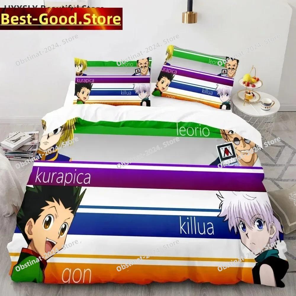 Hunter X Hunter 3D Japanese Anime Bedding Set Printed Set Duvet Cover Sheet Pillowcase Bed Soft Quilt Cover Full Queen King Size