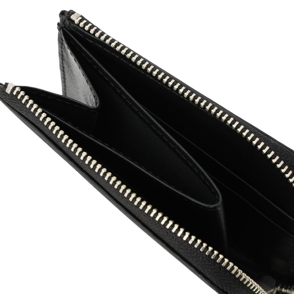 Gione Flip Zip Mini Wallet with PG502ALP BLACK L-Shaped Zipper, Anti-Skimming,