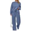 Women's 2 Piece Solid Color Casual Sportswear Long Pants Set