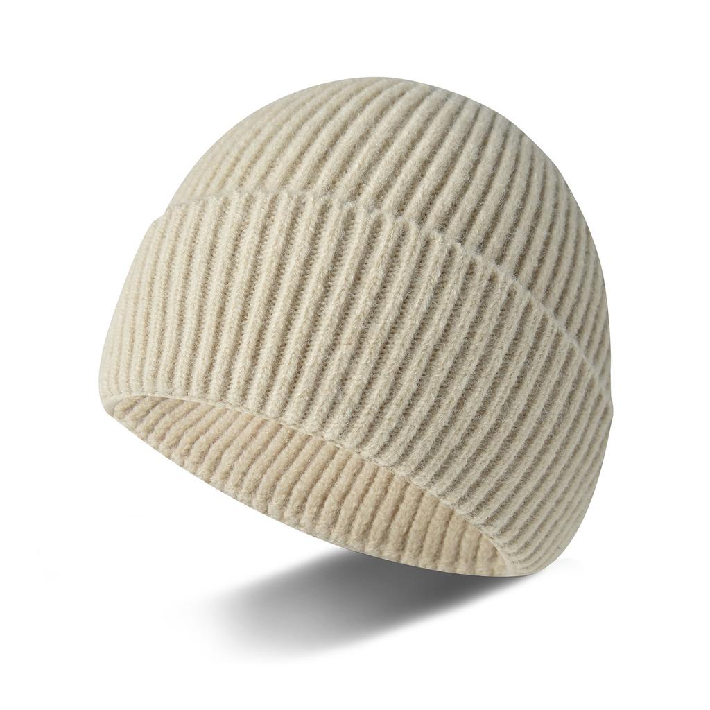 Sheep wool knitted hats men's and women's hats autumn and winter new hats cold winter hats integrated molding warm wool hats
